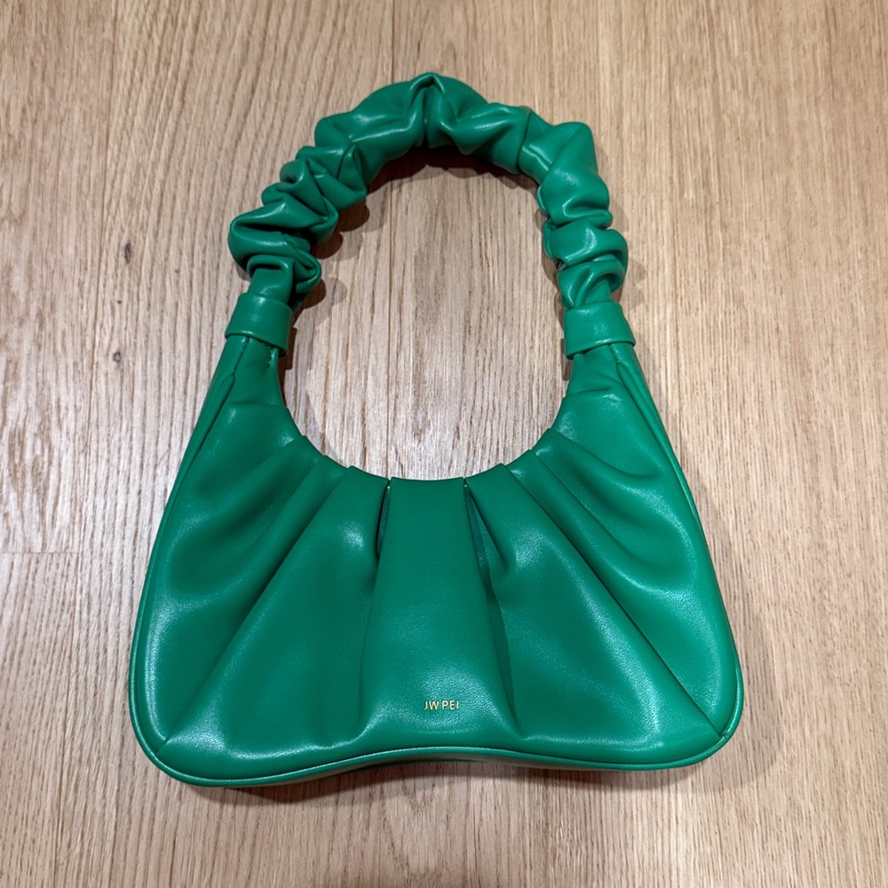 JW PEI Emerald Green Gathered Handle Bag